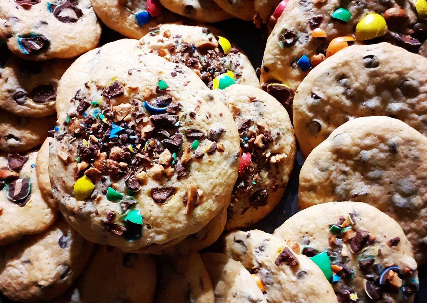 Cookies pépites chocolat et m&m's
