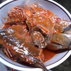 A picture of Fresh River Cat Fish in oil less Stew.