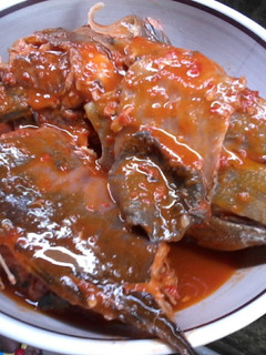 A picture of Fresh River Cat Fish in oil less Stew.