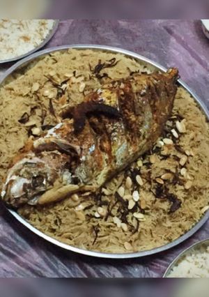صورة لوصفة سمك مشوي مع رز صيادية