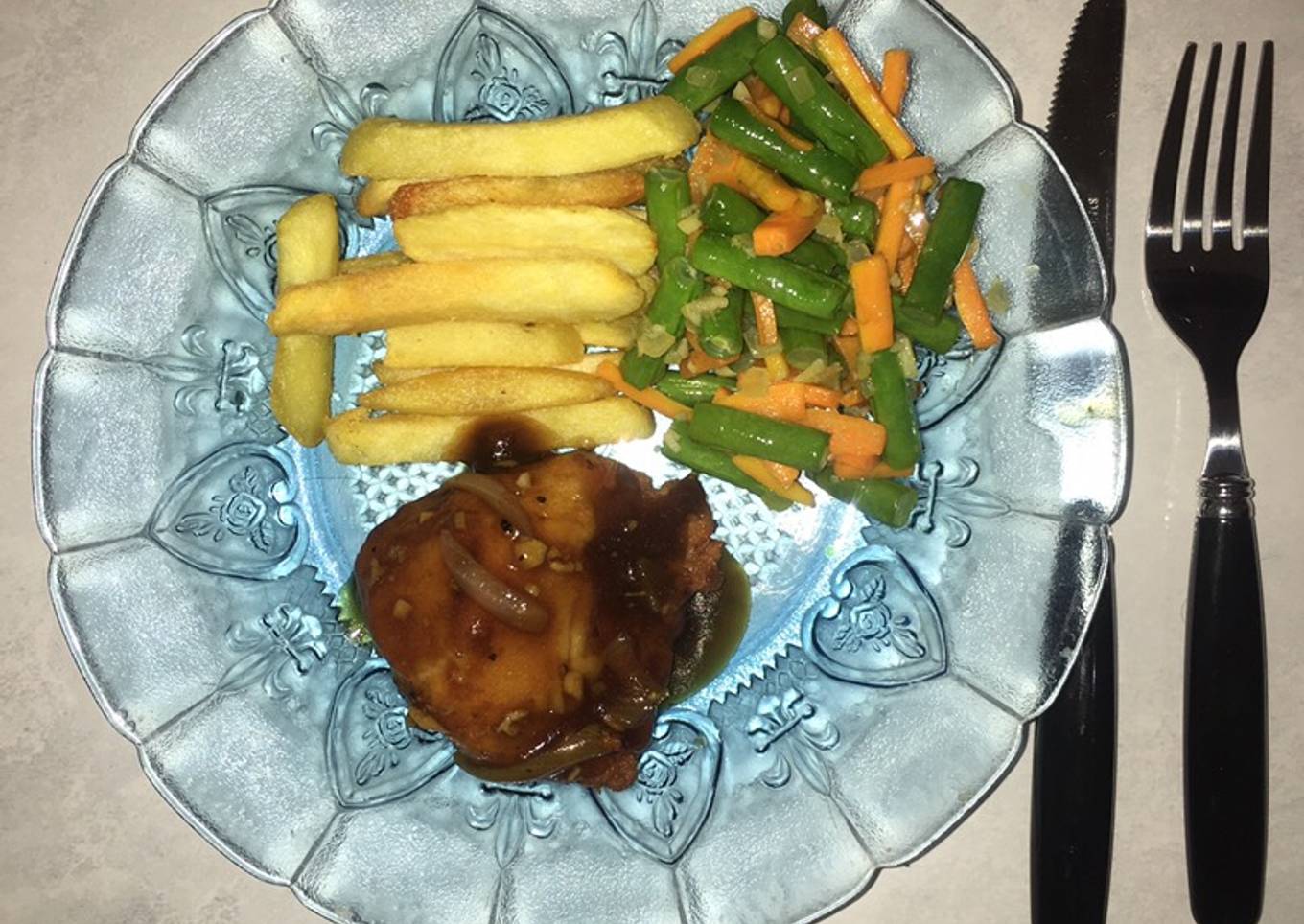 Steak Ayam Lada Hitam