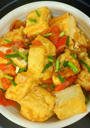Hình của món Đậu sốt cà.