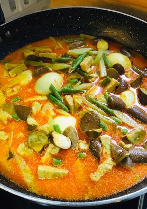 Foto resep Lodeh Tempe Telur Pedas