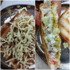 A picture of Vegetable cheese sandwich.