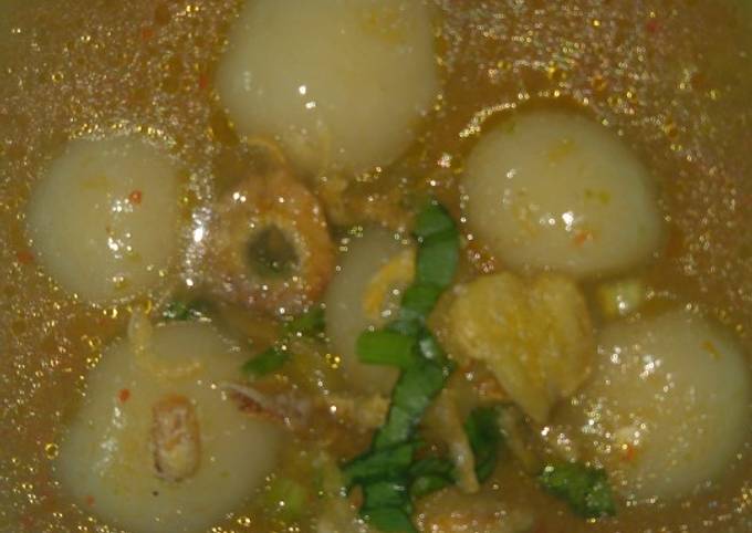 Langkah Mudah untuk Menyiapkan Cilok kuah pedas gurih Anti Gagal