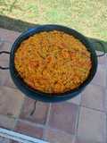 Paella de carne y setas