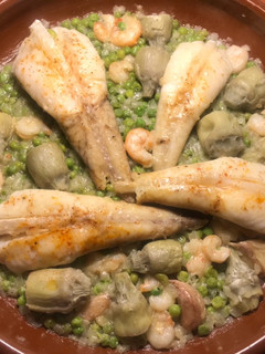 Una foto de Colitas de rape al microondas (con verduras congeladas)