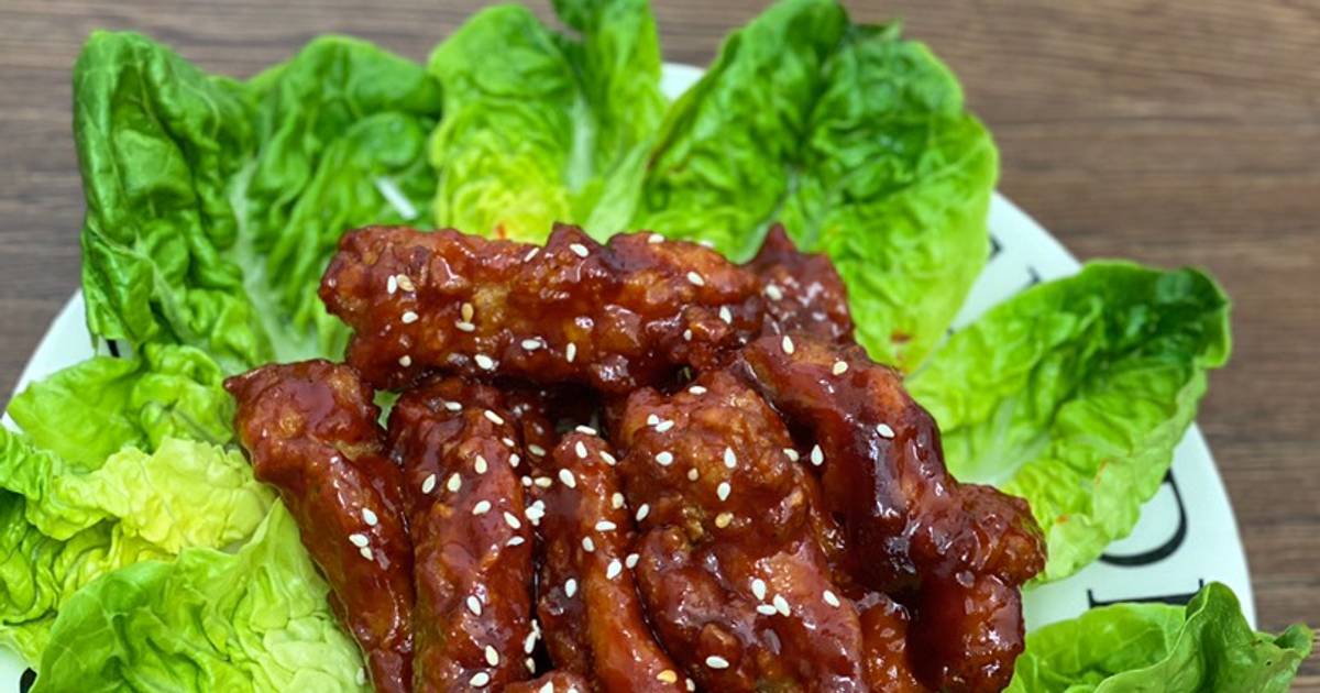 Korean Spicy Chicken Recipe By Fina Dwi Cookpad