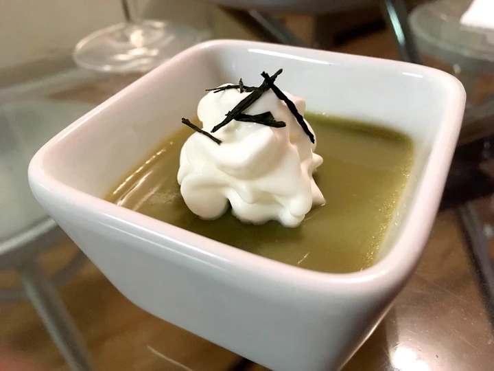 Easy Steps to Make Matcha jelly (soy milk + agar) which So Delicious