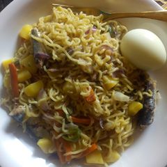 Noodles with potatoes A picture of Noodles with potatoes.