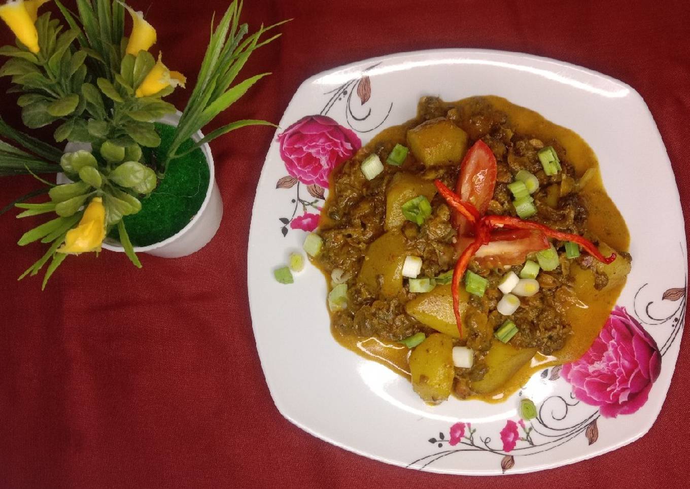 Gulai Kerang dan Kentang kuah Nyemek