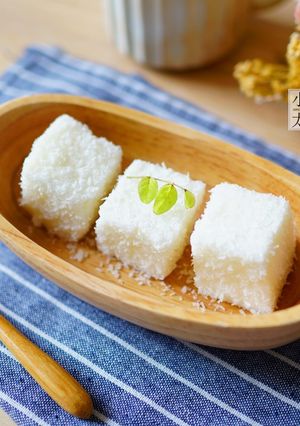 免烤箱冷藏點心~椰香鮮奶雪花糕(影片) 的食譜成品照片