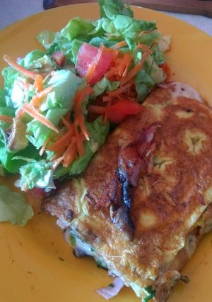Una foto de Omelettes de hongos mixtos