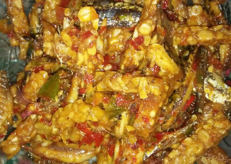 Siap Saji 49. Balado tempe dan ikan asin rebus Praktis Enak