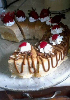 Una foto de Pastel imposible de vainilla