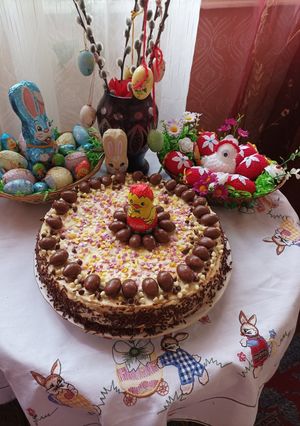 O poză a rețetei Prăjitură cu foi și cremă de zahăr ars.