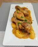 Jamoncitos de pollo en salsa de mandarina