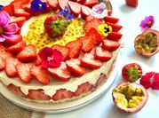 Une photo de gâteau à la chantilly