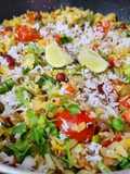 Tangy Tomato Coconut and Mixed Veggies Poha