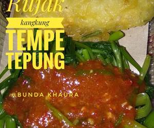 Resep mudah Rujak kangkung tempe tepung Praktis Enak