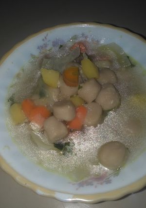 Foto resep Sayur sup bakso kerikil