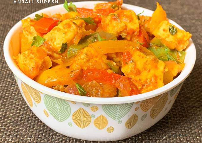 Recipe of Favorite Paneer &amp; Bell pepper Sabji !