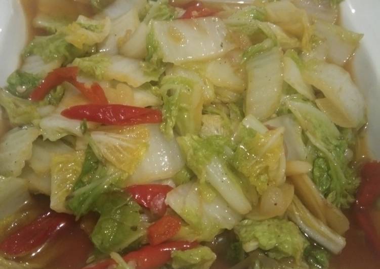 Tumis Sawi putih sedap mantap