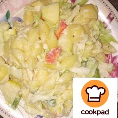A picture of Mayo pasta salad.