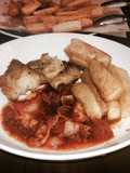 Filetes de pescado y yuca frita.