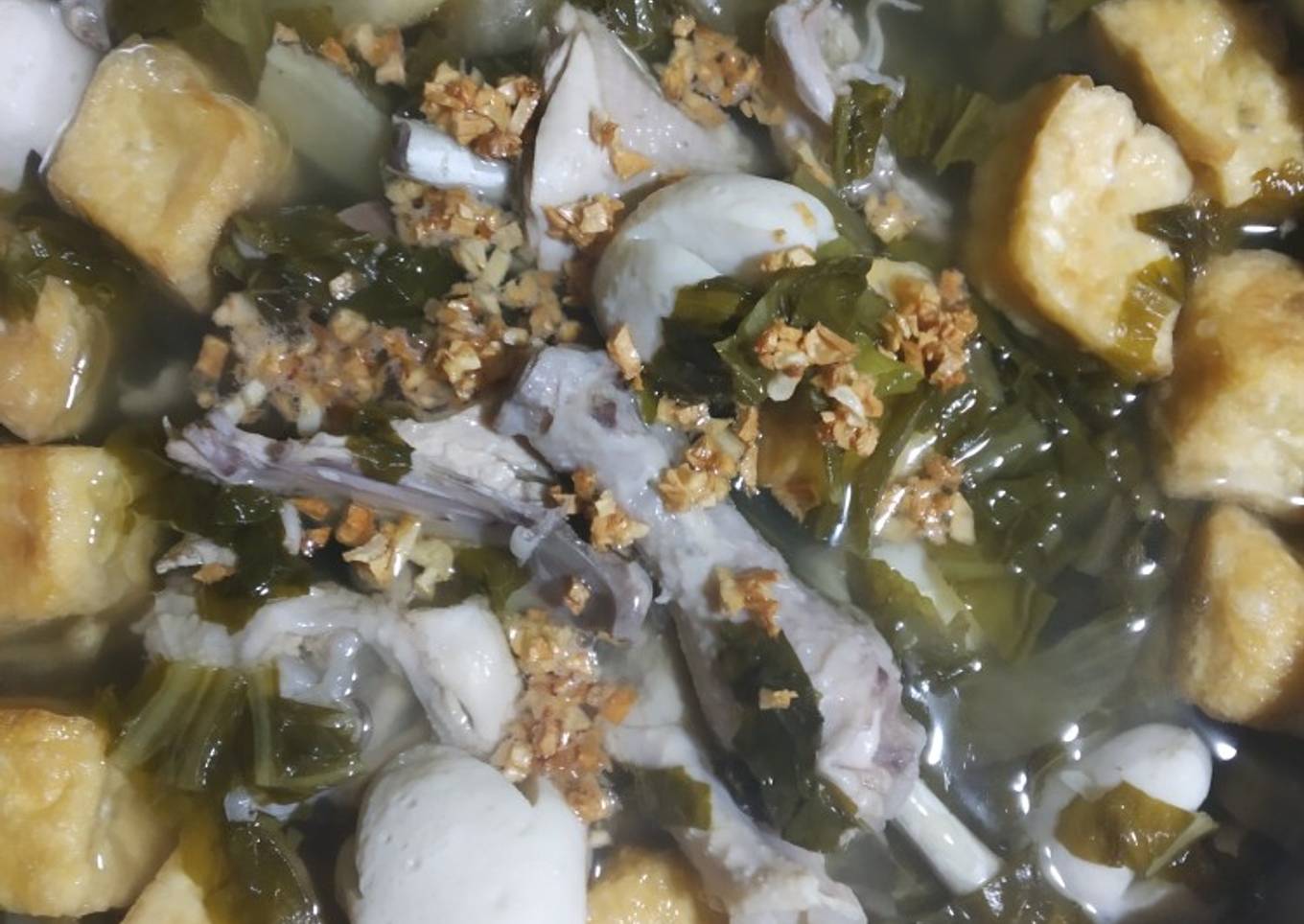 Sup Ayam Kampung Sayur Asin