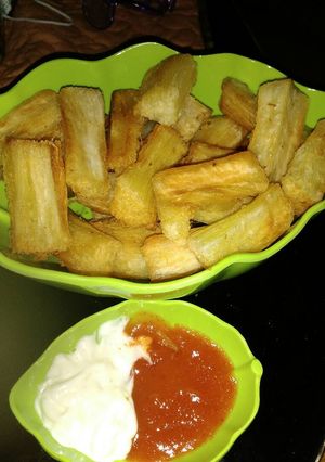 Foto resep Singkong goreng cocol saos sambal mayones..
