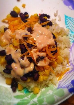 A picture of Sweet Yogurt with Sweet Corn Rice.