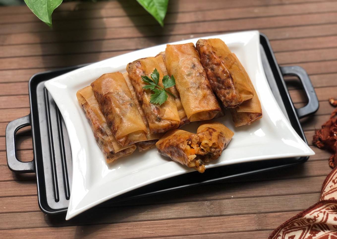 Cheesy Bolognese Spring Roll