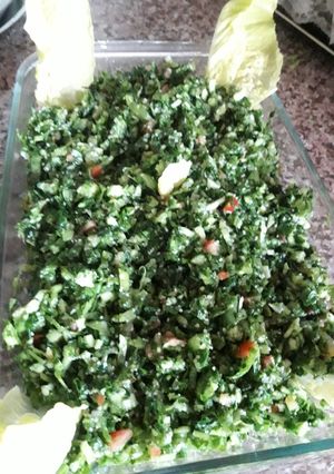 صورة لوصفة تبولة بطريقتي 😋😋