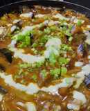 Berenjenas🍛en salsa🍲curry🍆🧅🌶️🍱🍚