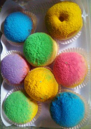 Foto resep Donat salju pelangi
