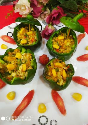 कैप्सिकम कप्स (Capsicum Cups recipe in Hindi) रेसिपी मुख्य फोटो