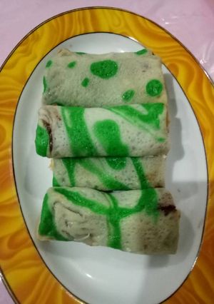 Foto resep Kue Dadar Gulung Isi Cokelat Keju (first try)