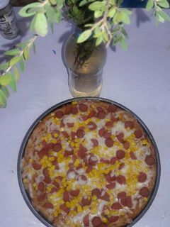 صورة لوصفة بيتزا بنقانق الدجاج🍕