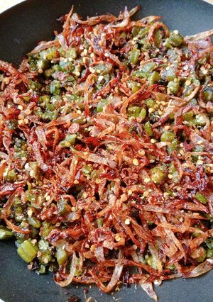 A picture of Fried Bhindi.