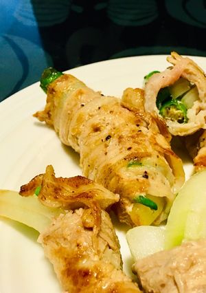 香煎青龍梅花豬 的食譜成品照片