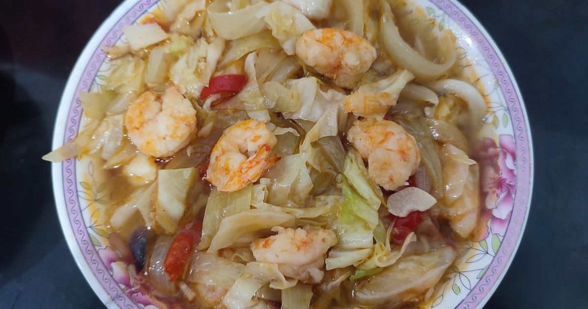 Tumis Udang Sayur Kol