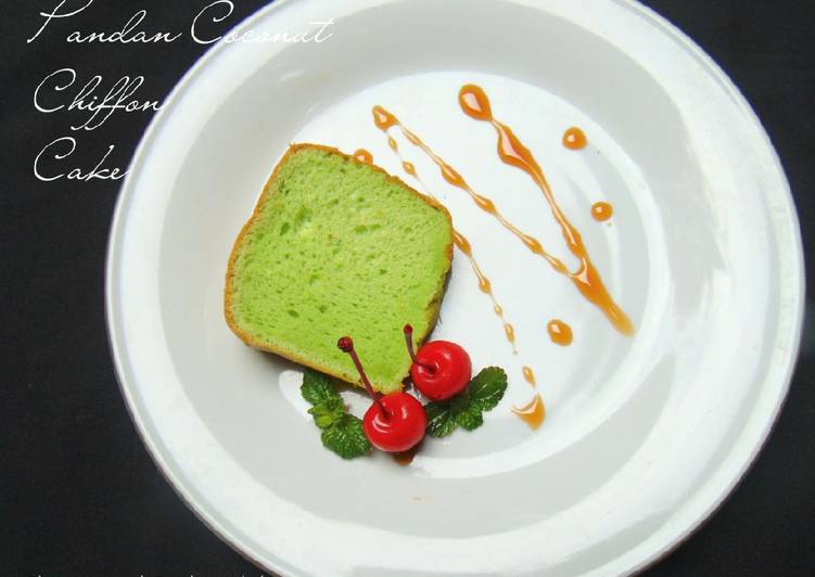 Pandan Coconut Chiffon Cake