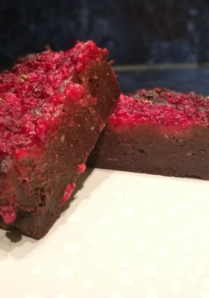 Gluténmentes - növényi tejes - málnás Brownie recept fotója
