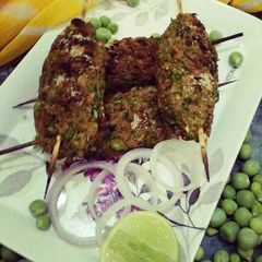 A picture of Green peas seekh kabab.