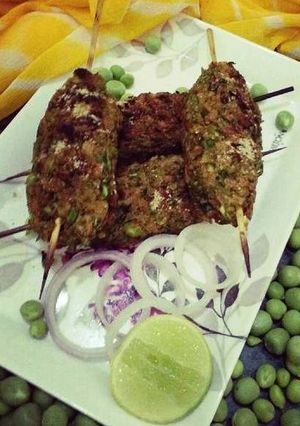 A picture of Green peas seekh kabab.
