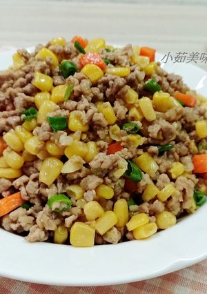 玉米炒肉末 的食譜成品照片