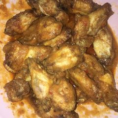 Homemade Buffalo wings A picture of Homemade Buffalo wings.