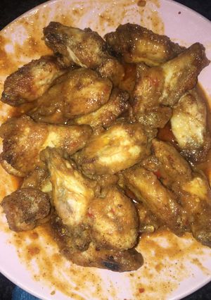 A picture of Homemade Buffalo wings.