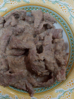 Una foto de Tiras de ternera con salsa de setas